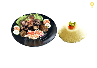 Braisé de Porc + Attiéké
