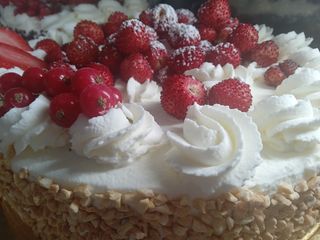 TORTA DI PANNA CON FRAGOLINE DA 1.,500 GR 