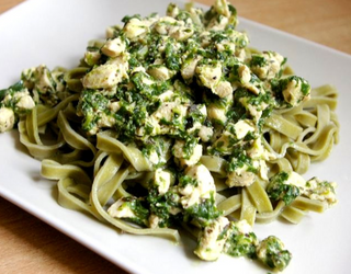 Makaron ze szpinakiem