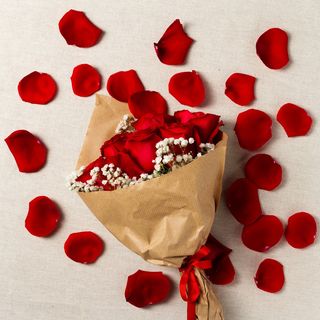 Elegante Cartucho de Rosas Vermelhas