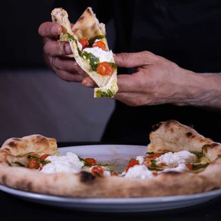 Pizza Stracciatella Roman style