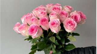 Bukiet 5 różowych róż