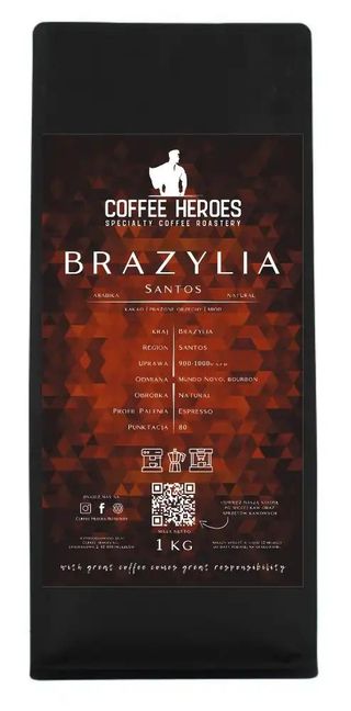 Brazylia Santos - Kawa ziarnista 1kg