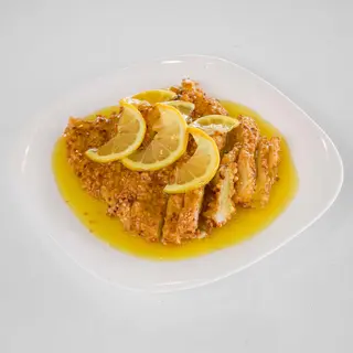 79-Tiras De Pollo En Almendras y limón