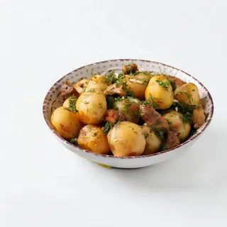 Картопелька запечена з грибами