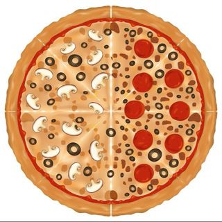 Pizza por mitades GRANDE