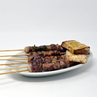 Arrosticini di fegato, cipolla e peperone piccante - 5 pezzi