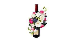 Crveno vino sa cvećem