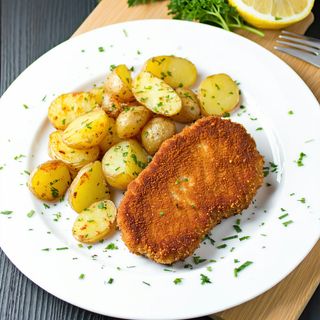 Schabowy po Parysku z ziemniakami