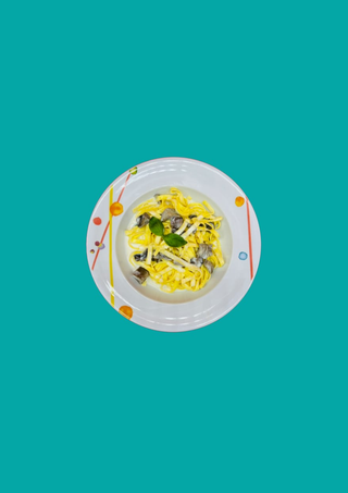 Tagliatelle ai funghi porcini e basilico