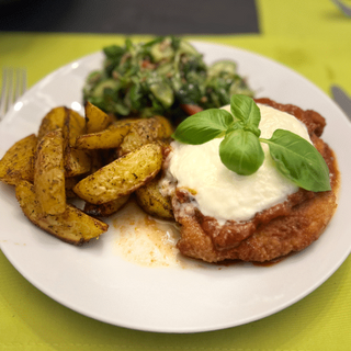 Chicken parmigiana z serem burrata