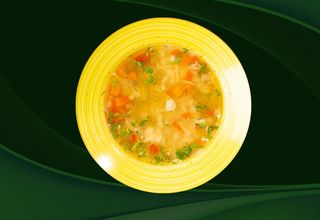 Bors de gaina cu taitei de casa