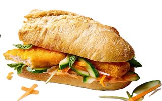 Fish baguette menù