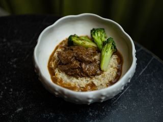 Трюфельна вівсянка з щоками