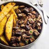 Wedges + Fried Beef + Salad