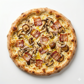 Pizza Sin Tomate Carbonara (Mediana)