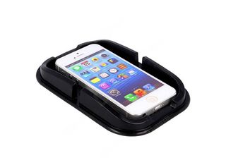 Силиконова поставка за телефон за кола Forever Anti-slip Pad, черна