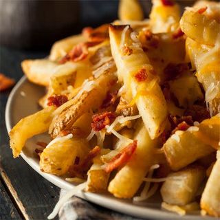 Beicon cheese fries para 2