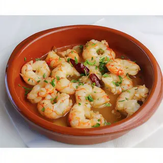 Ración gambones al ajillo