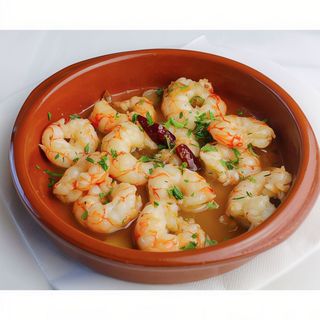 Ración gambones al ajillo