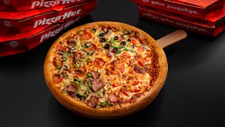 33 სმ ჰატ სუპრიმი, ქათმის ბარბექიუ, მარგარიტა, ბოსტნრულის ნმოყვარულები