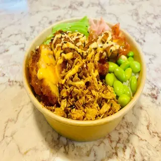 Poke crispy frango