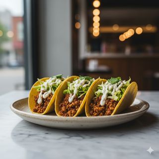 Soy tacos veg