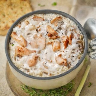 Пиле със сметана и топено сирене