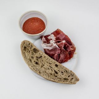 Tostada con tomate y Ibérico