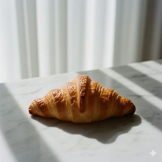 Croissant recto mantequilla francés