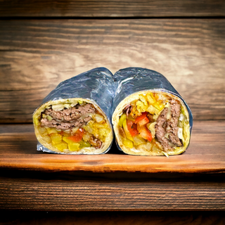Spicy Cheesy Bacon & Beef Wrap