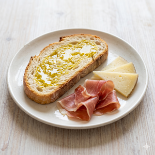 Pa Amb Oli Con Jamón serrano y Queso mahones