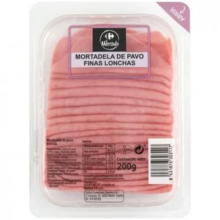 Mortadela De Pavo L/Fina Carrefour 200 Gr. Cv