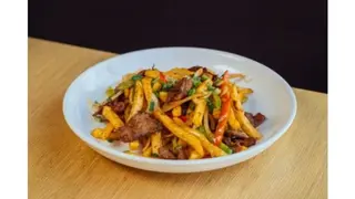 Картофель фри с мясом