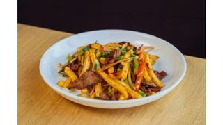 Картофель фри с мясом