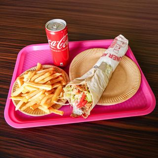 Menu piadina , Patatine, Lattina