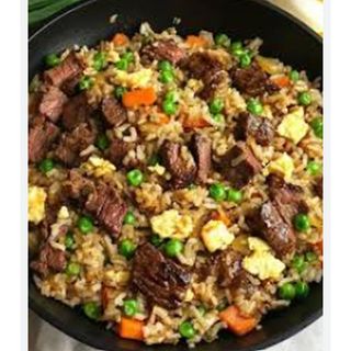 Vegetable Rice served with 1/4 Beef