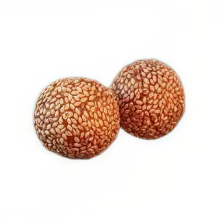 Esferas de sésamo, rellenas de pasta de frijol
