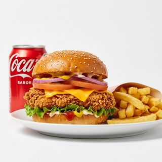 Menú Hamburguesa de pollo frito