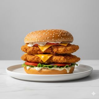 Hamburguesa doble de pollo