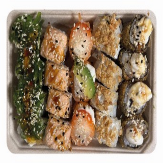 Caixa com Sushi Misto frito e Amendoim(A10)