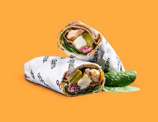 Wrap de avena y pollo a la brasa