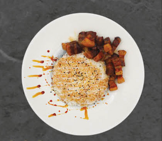 Riso bianco con pancetta