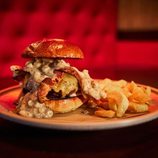 Mac and Cheese truffle Burger