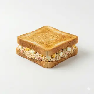 Sándwich De Crema De Cangrejo Con Huevo Duro