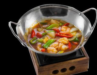 Wok De Sartén Con Gamba Picante