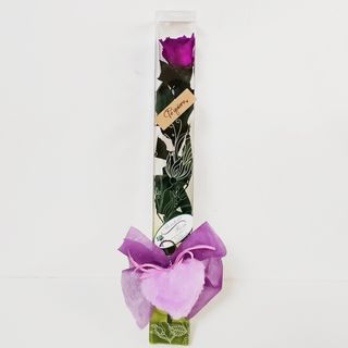 Rosa Eterna Morada, Caja Grande + llavero corazón 