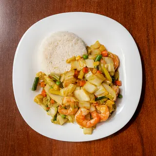 Krewetki w sosie curry