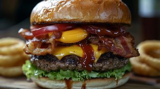 Hamburguesa Completa Con Bacon