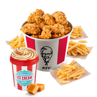 Kubełek 30 Hot Wings + lody Ice Cream Deluxe 460ml